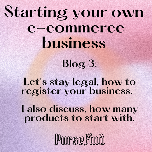 Legalities & Figuring out how many items to start off with...
