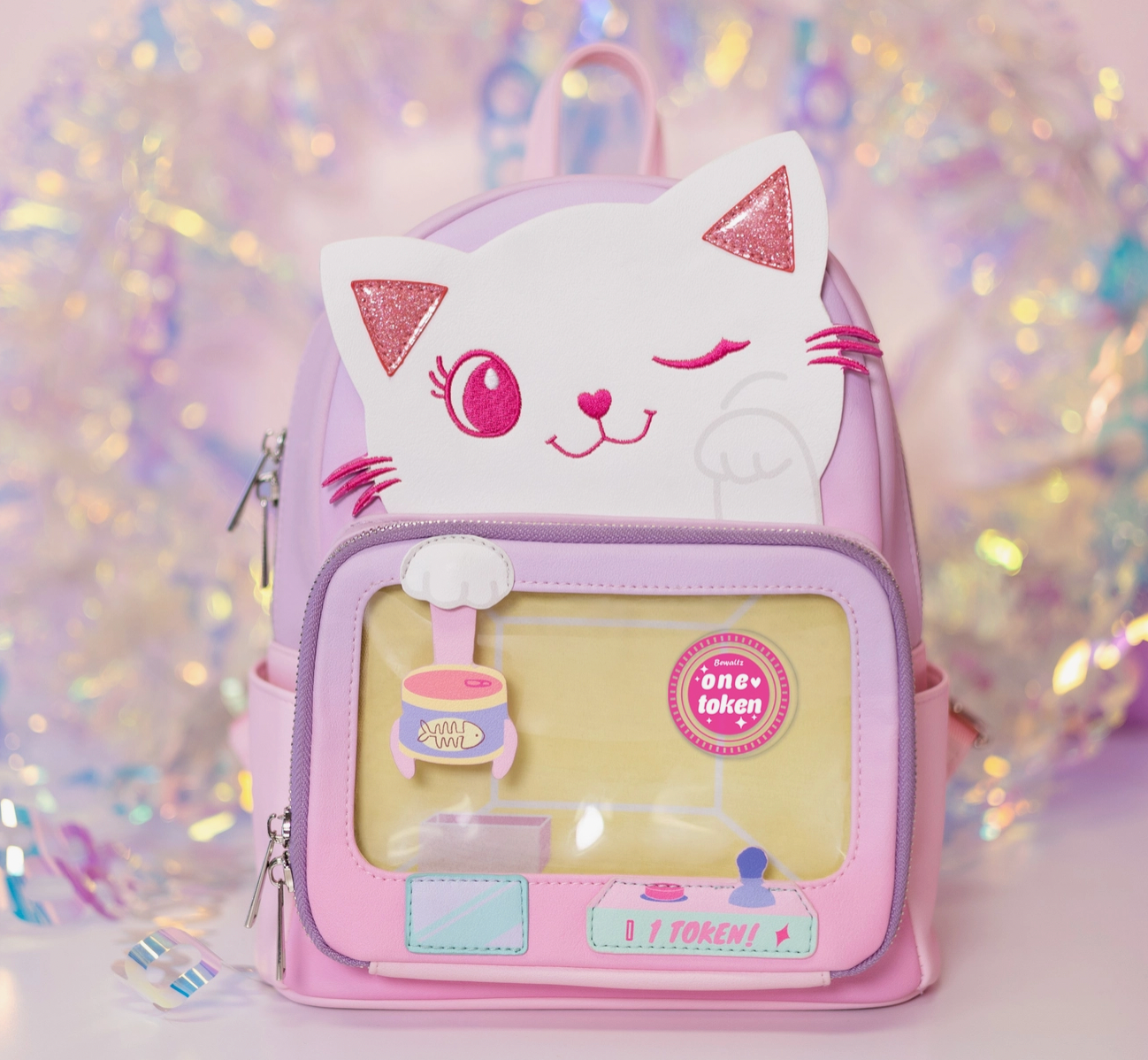 Claw Machine Pin Collector Backpack-Kawaii Kitty