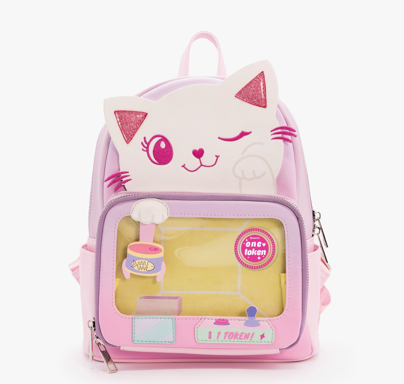 Claw Machine Pin Collector Backpack-Kawaii Kitty