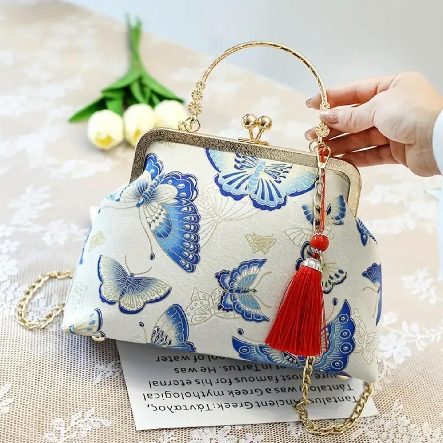 Butterfly Kiss-Lock Bag