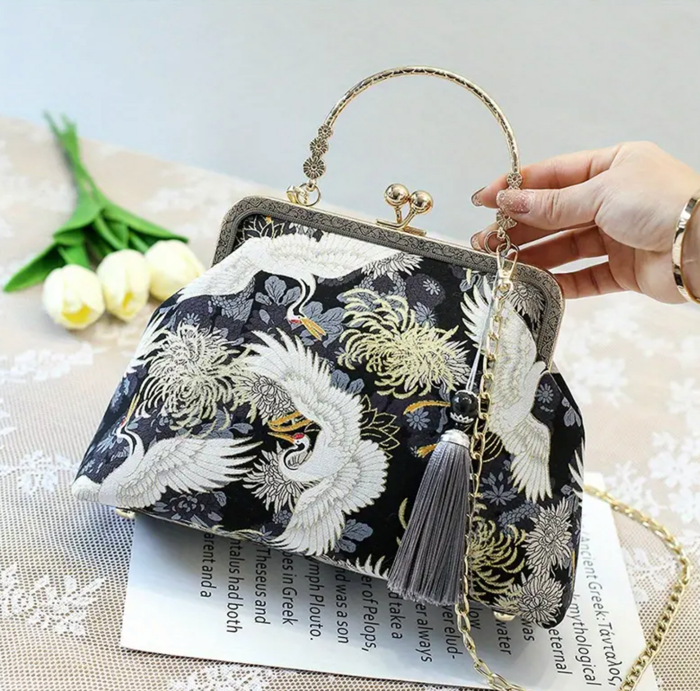 Crane Kiss-Lock Bag