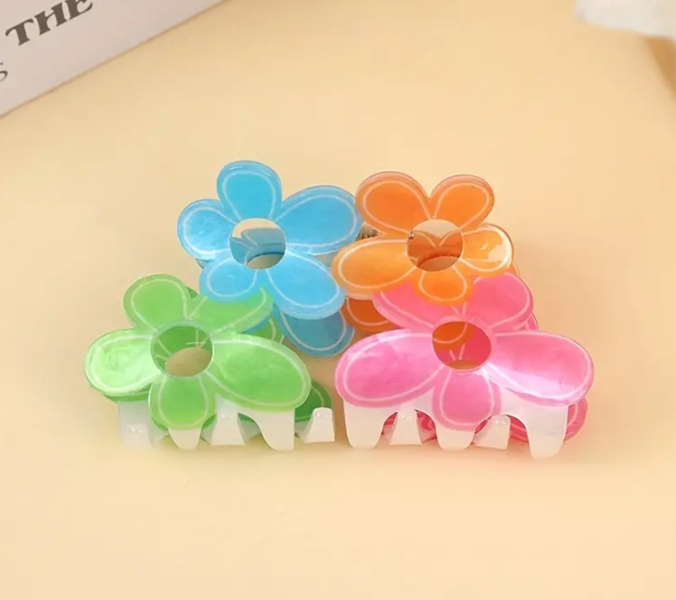 Cute Colorful Flowers Hair Claw
