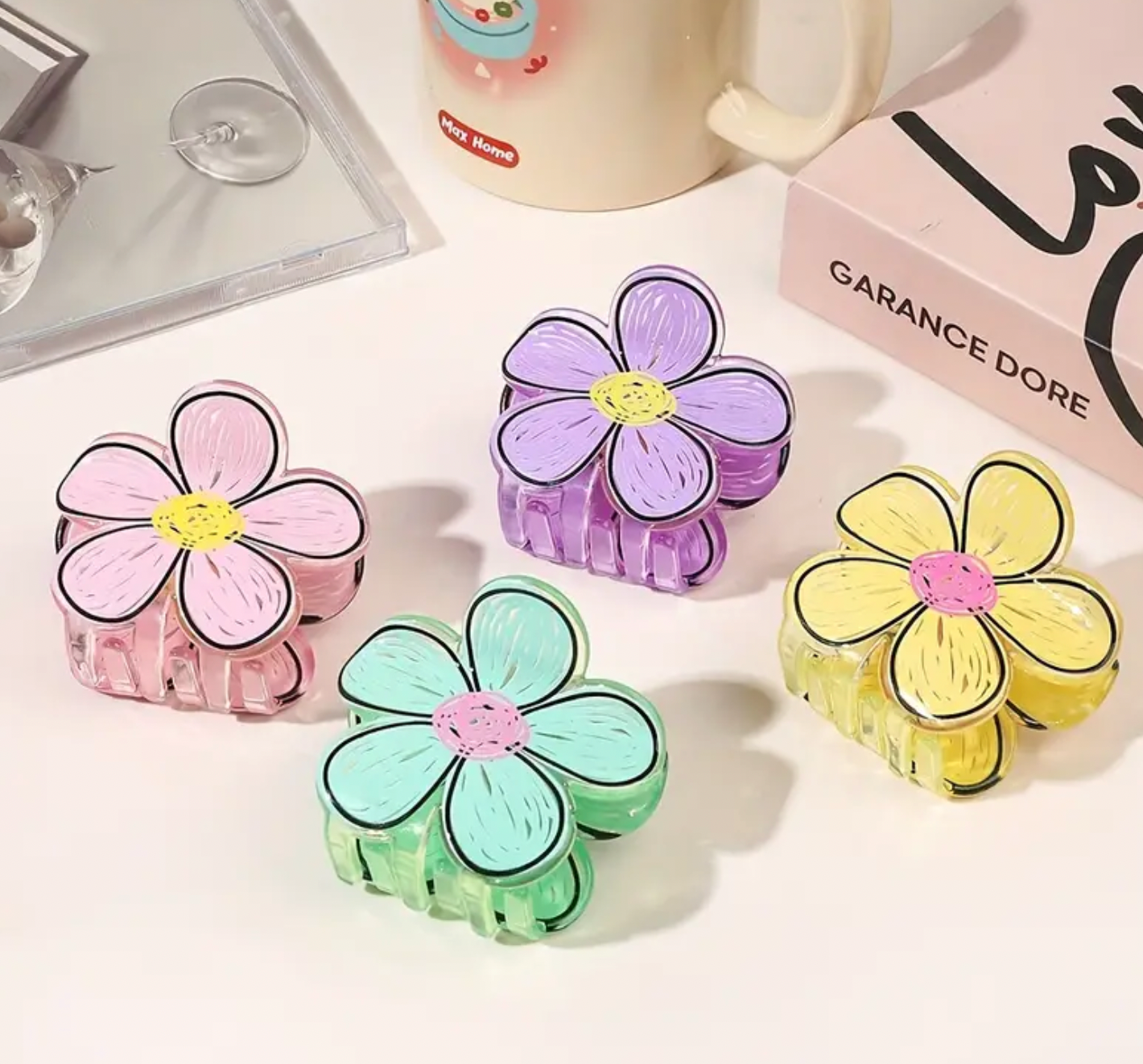 Crayon Flower Hair Claw