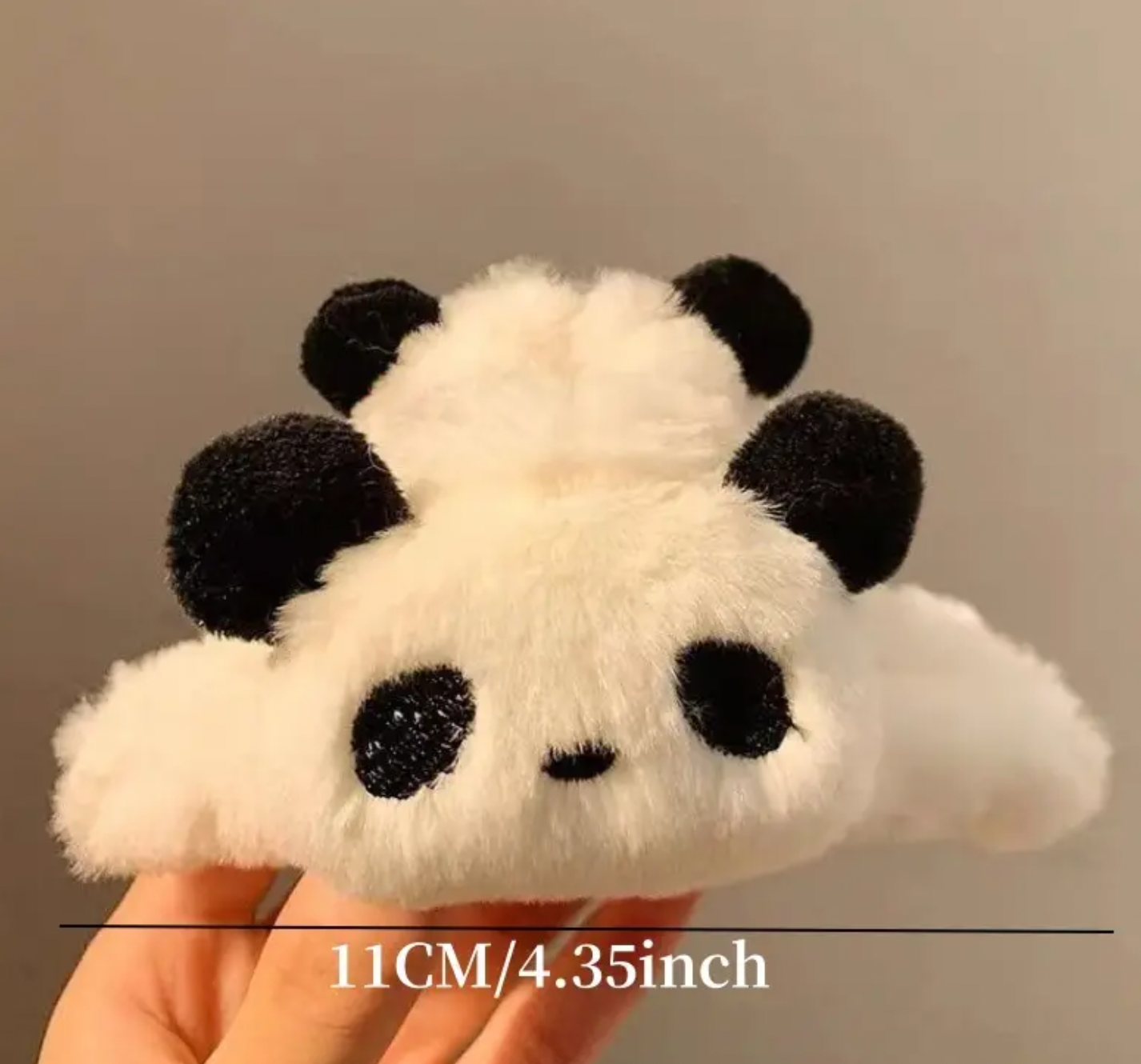 Cute Fuzzy Panda Hair Claw
