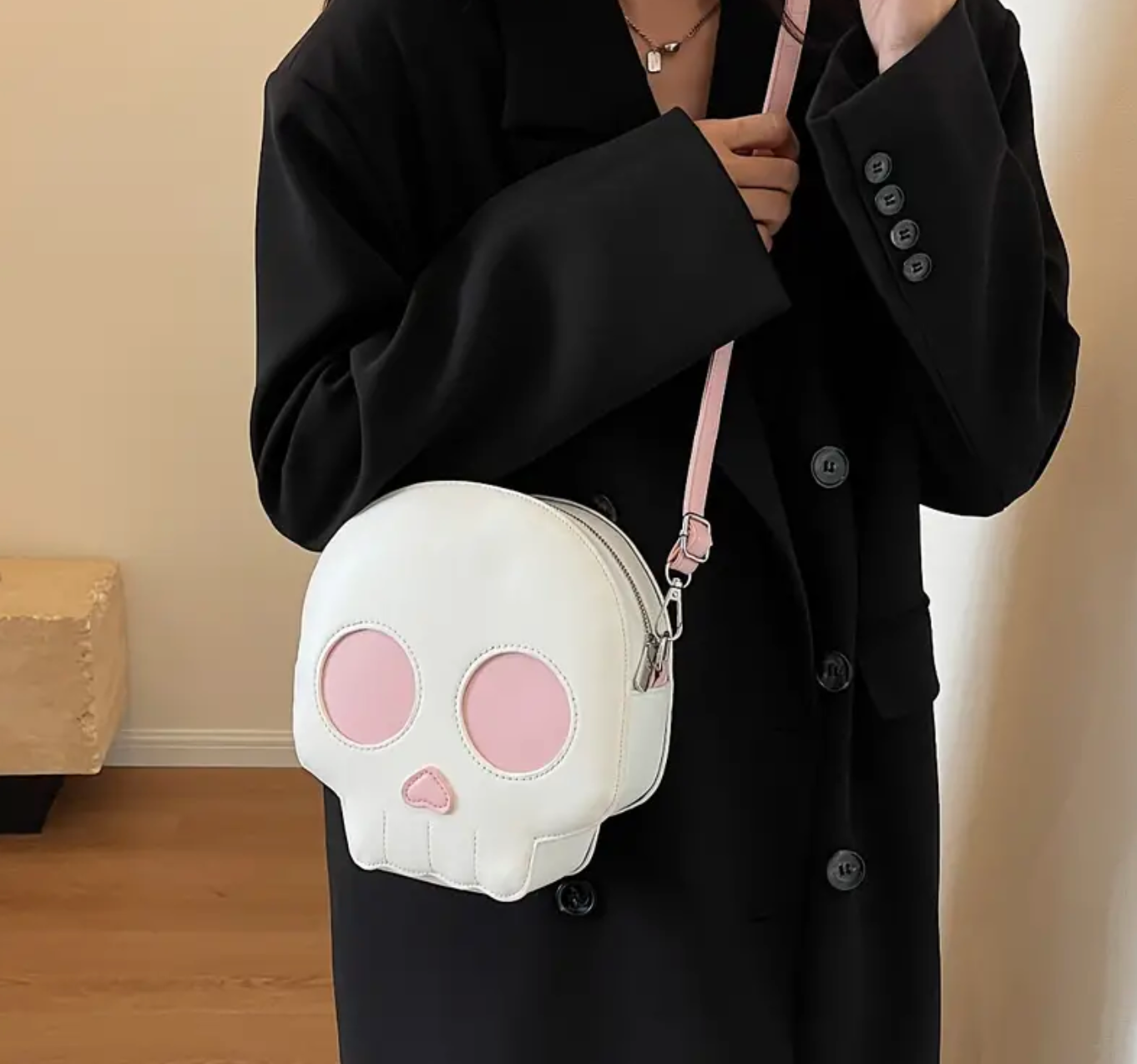 Cute Skull Crossbody White