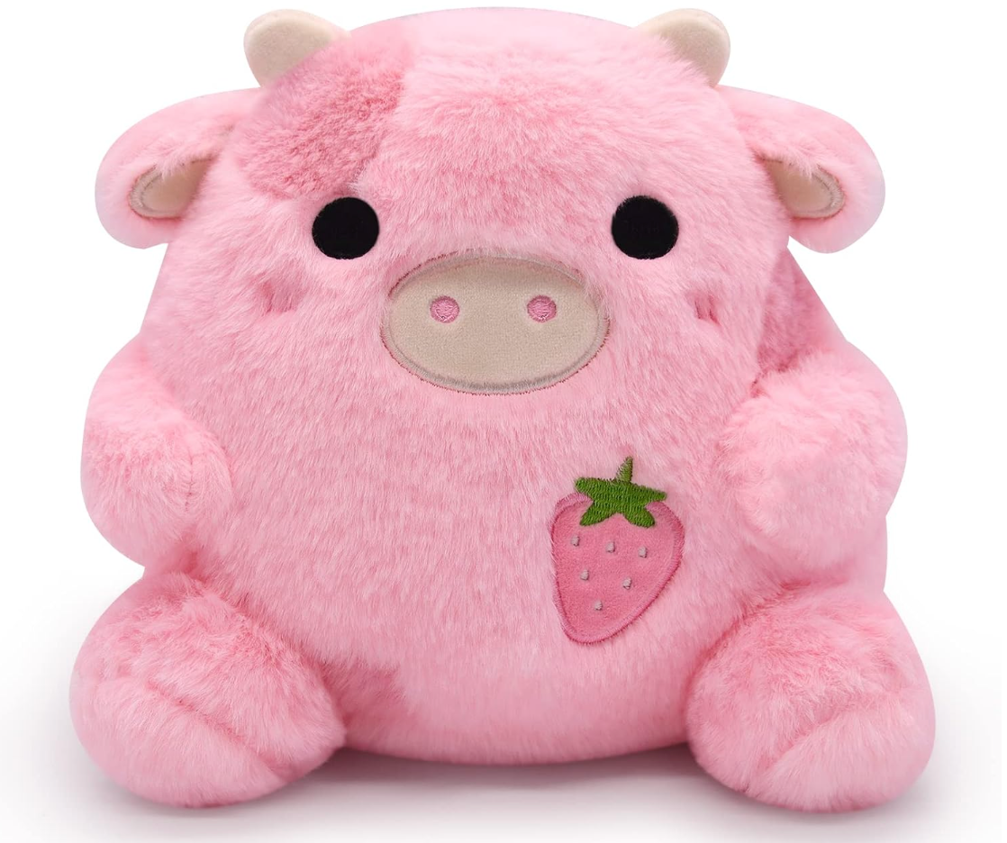 Strawberry Milk Cow Plushie