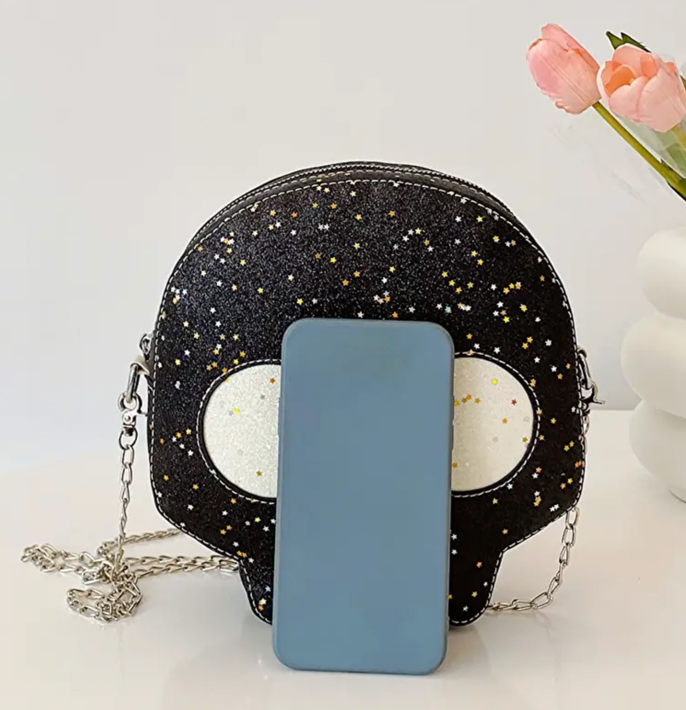 Glitter Cute Skull Crossbody