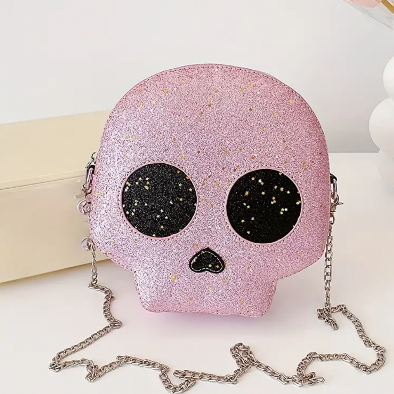 Glitter Cute Skull Crossbody