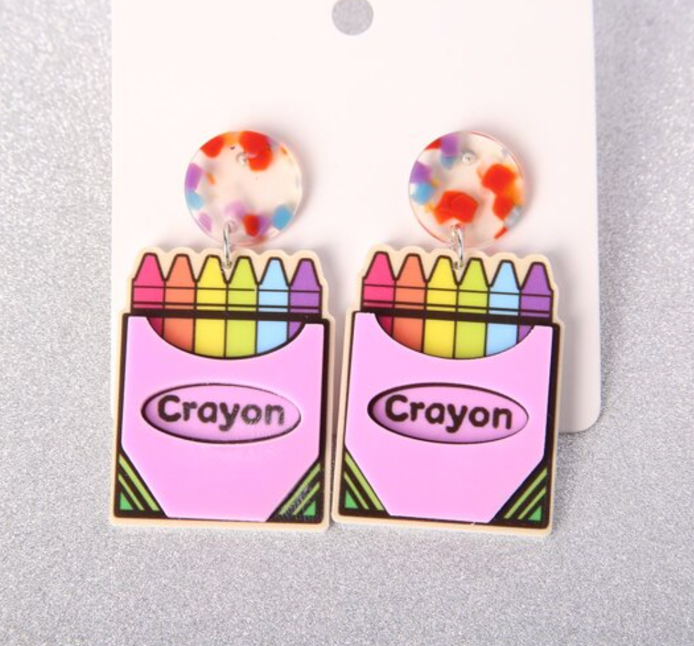 Box of Crayons Earrings