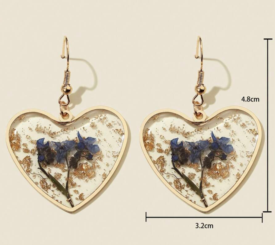Floral Heart Earrings