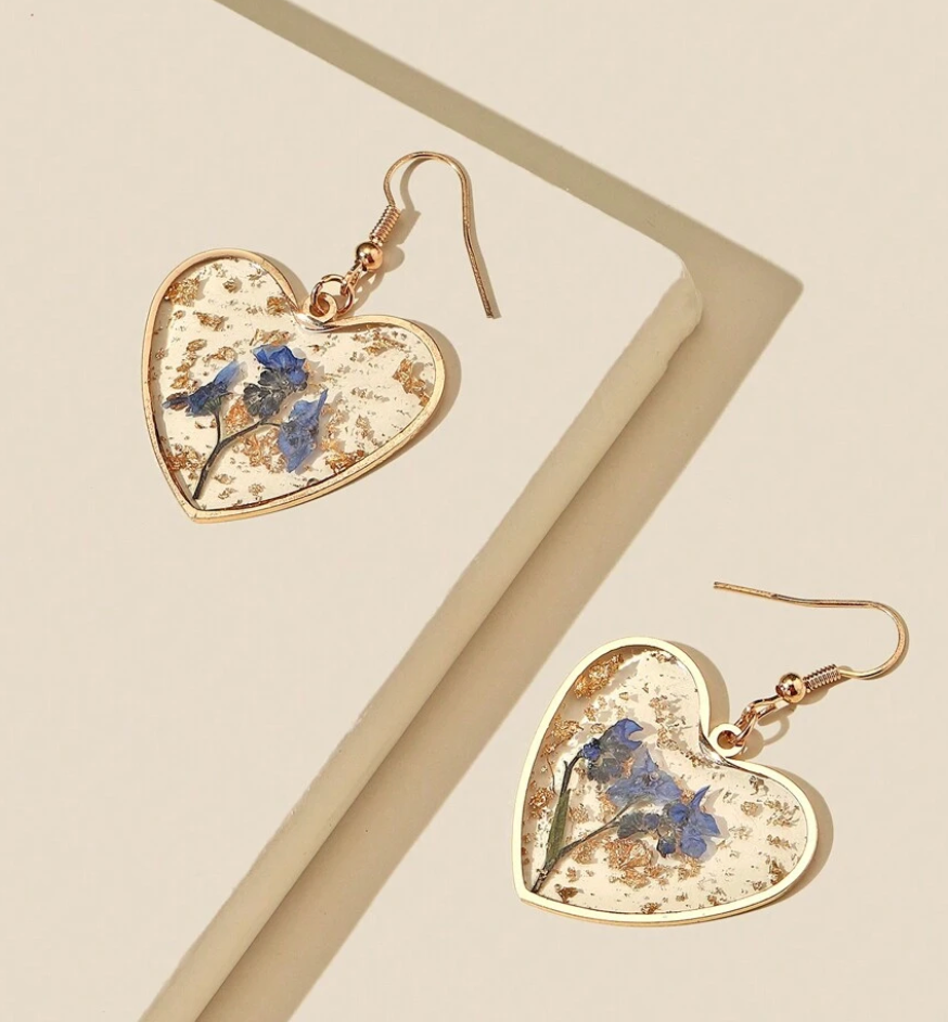 Floral Heart Earrings