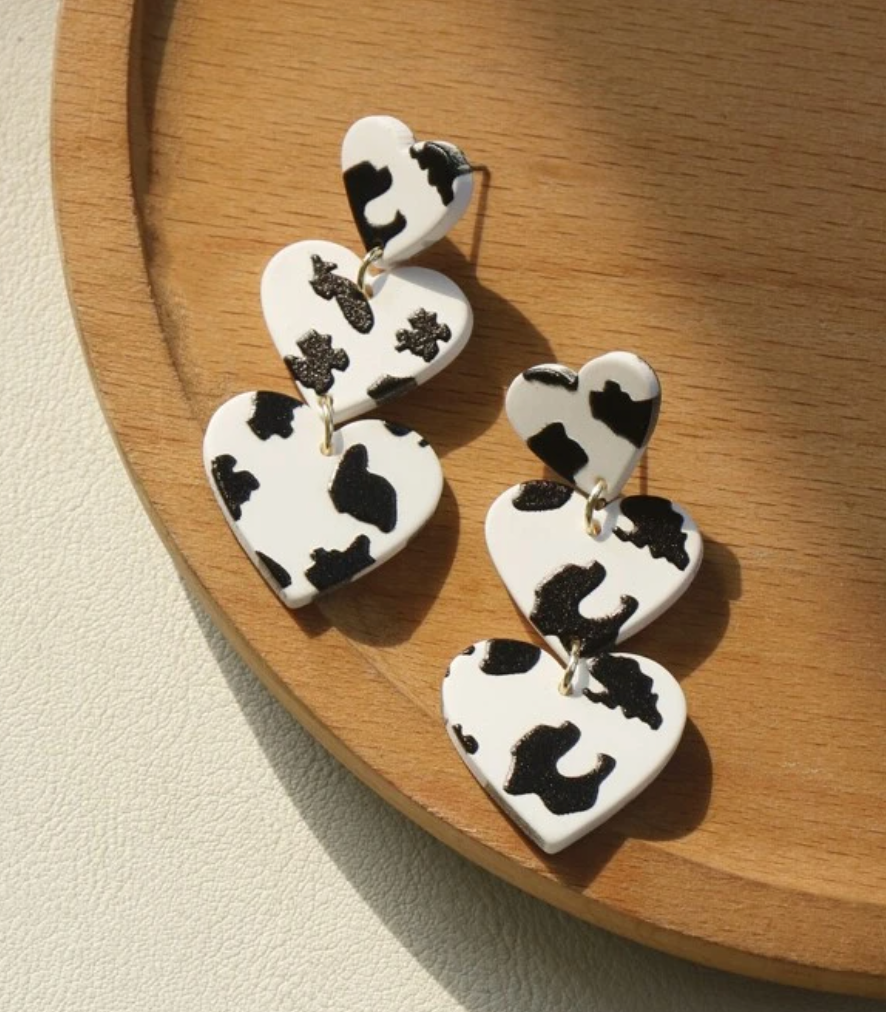 Cow Heart Earrings