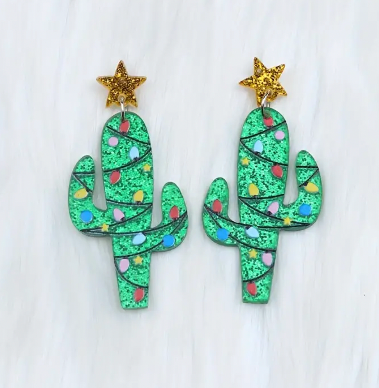 Christmas Cactus Earrings
