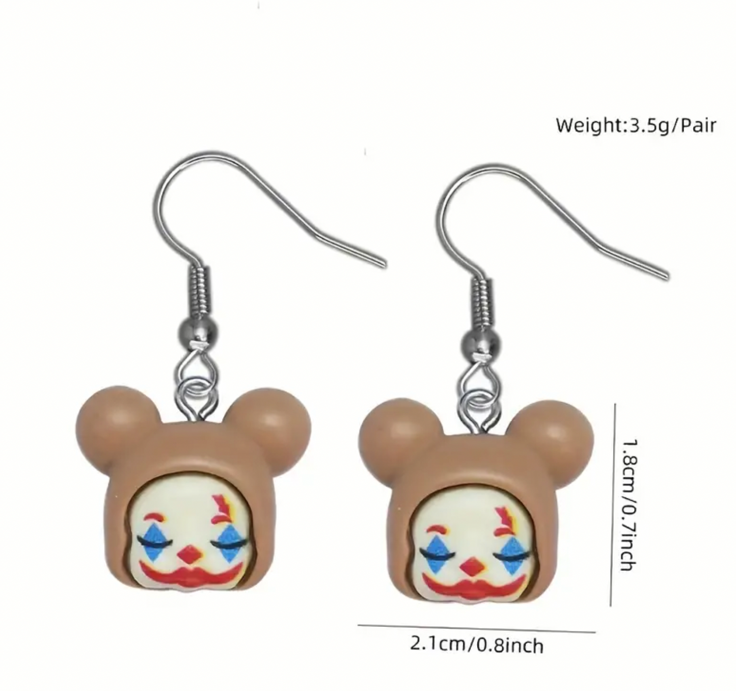 Clown Bear Earrings