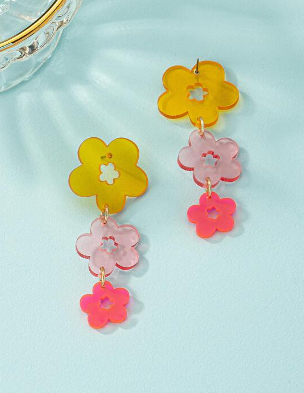 Retro Flower Drop Earrings