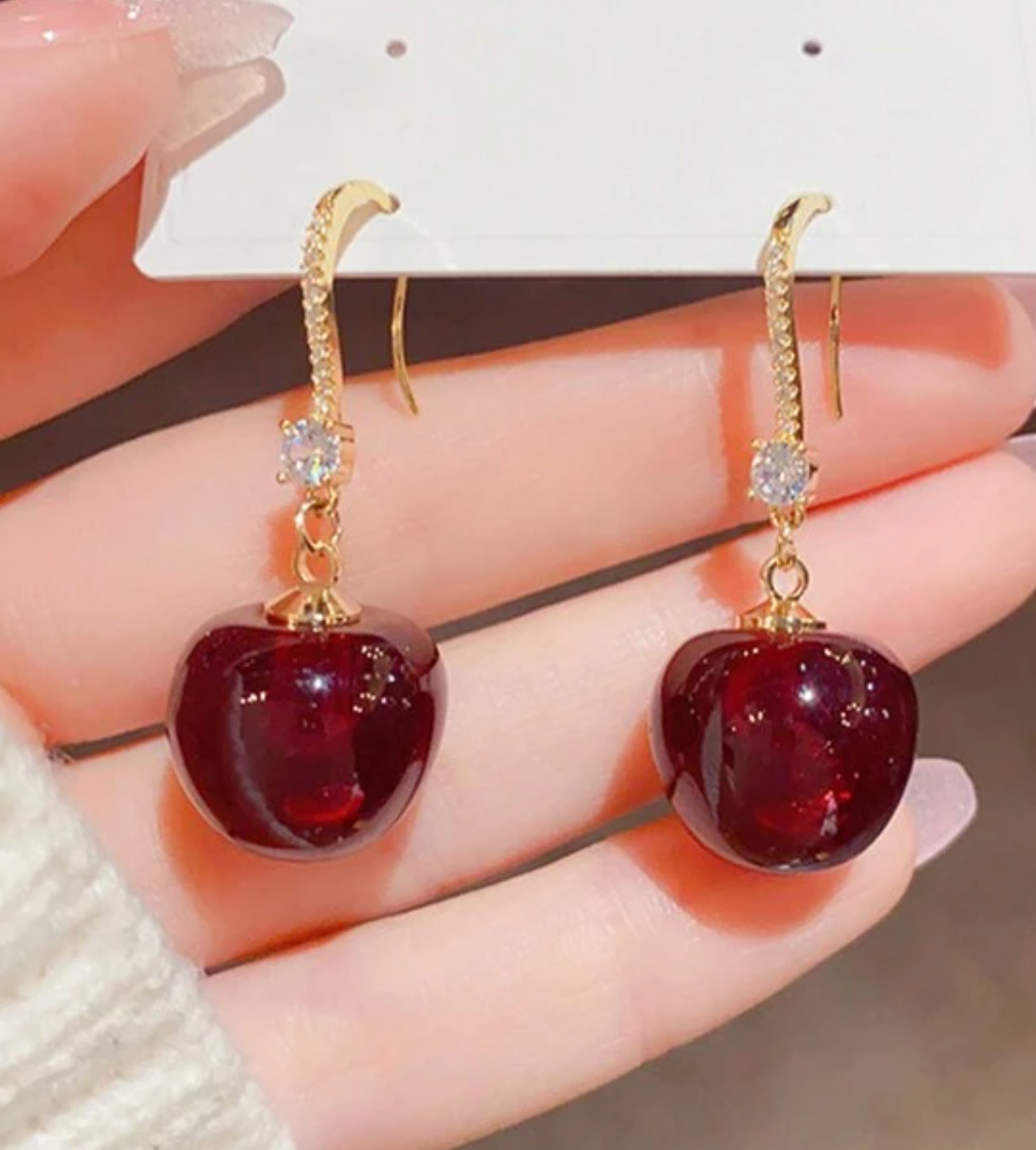 Cherry Drop Earrings