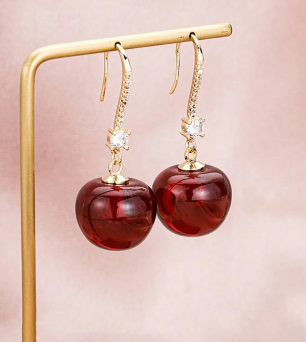 Cherry Drop Earrings