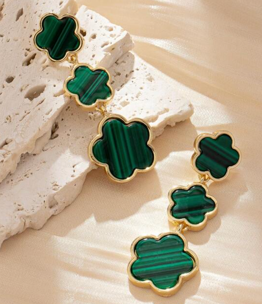 Flower Shape Drop Earrings
