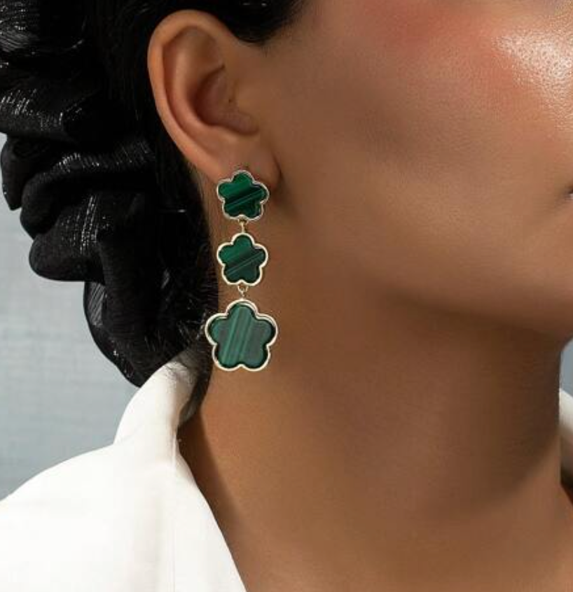 Flower Shape Drop Earrings