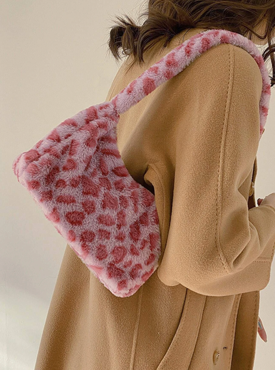 Fuzzy Pink Leopard Print