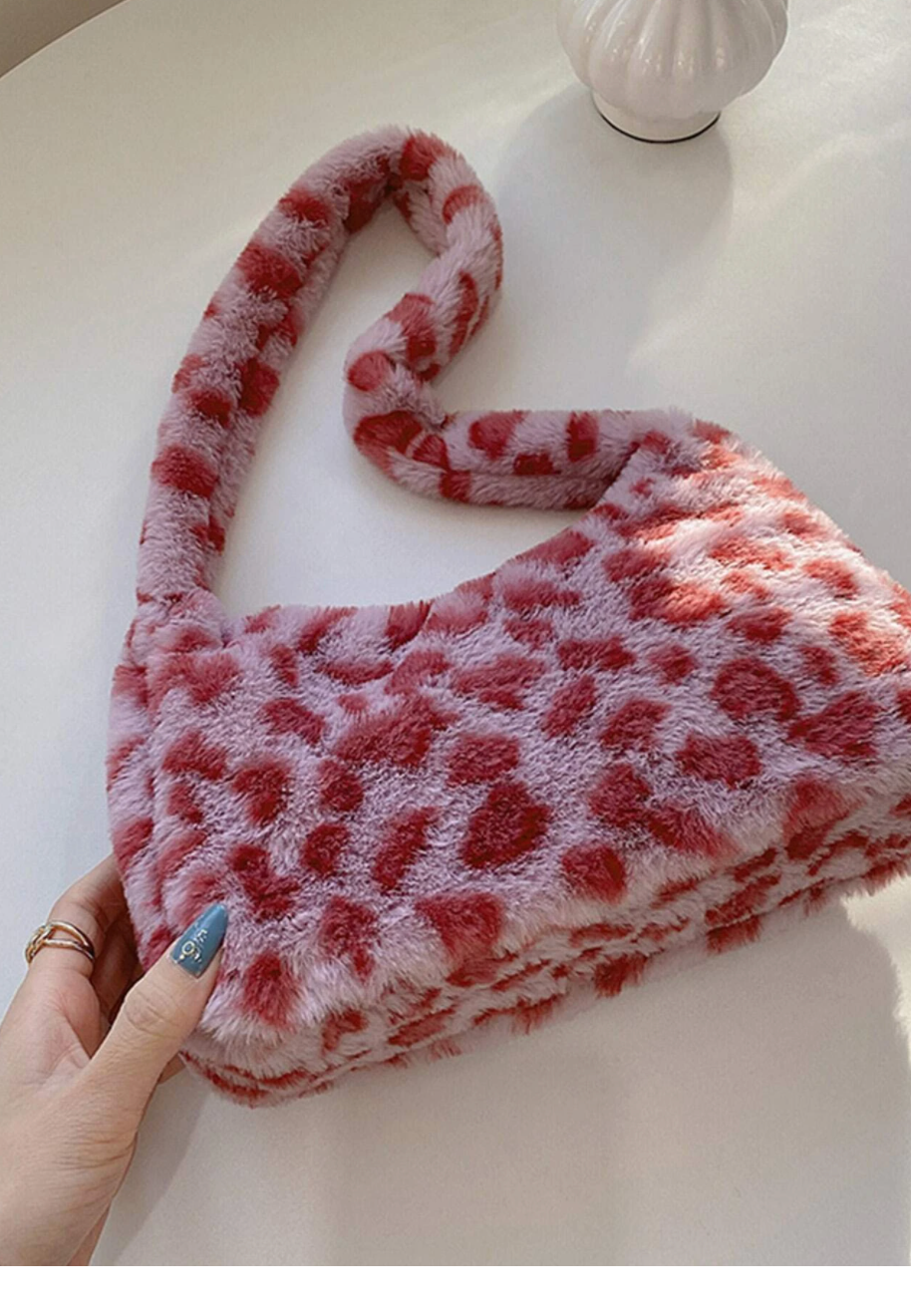 Fuzzy Pink Leopard Print
