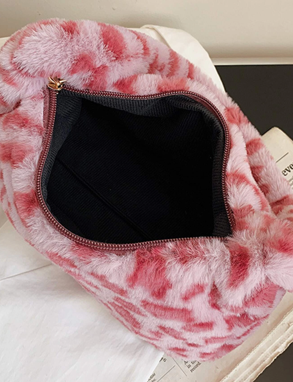 Fuzzy Pink Leopard Print