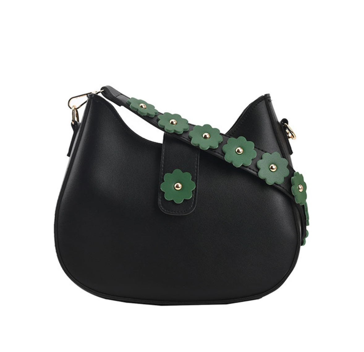 Flower Accent Shoulder Bag