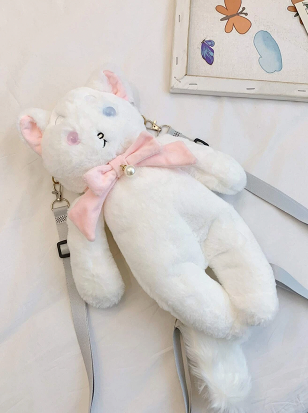 Mystical Kitty Backpack-White