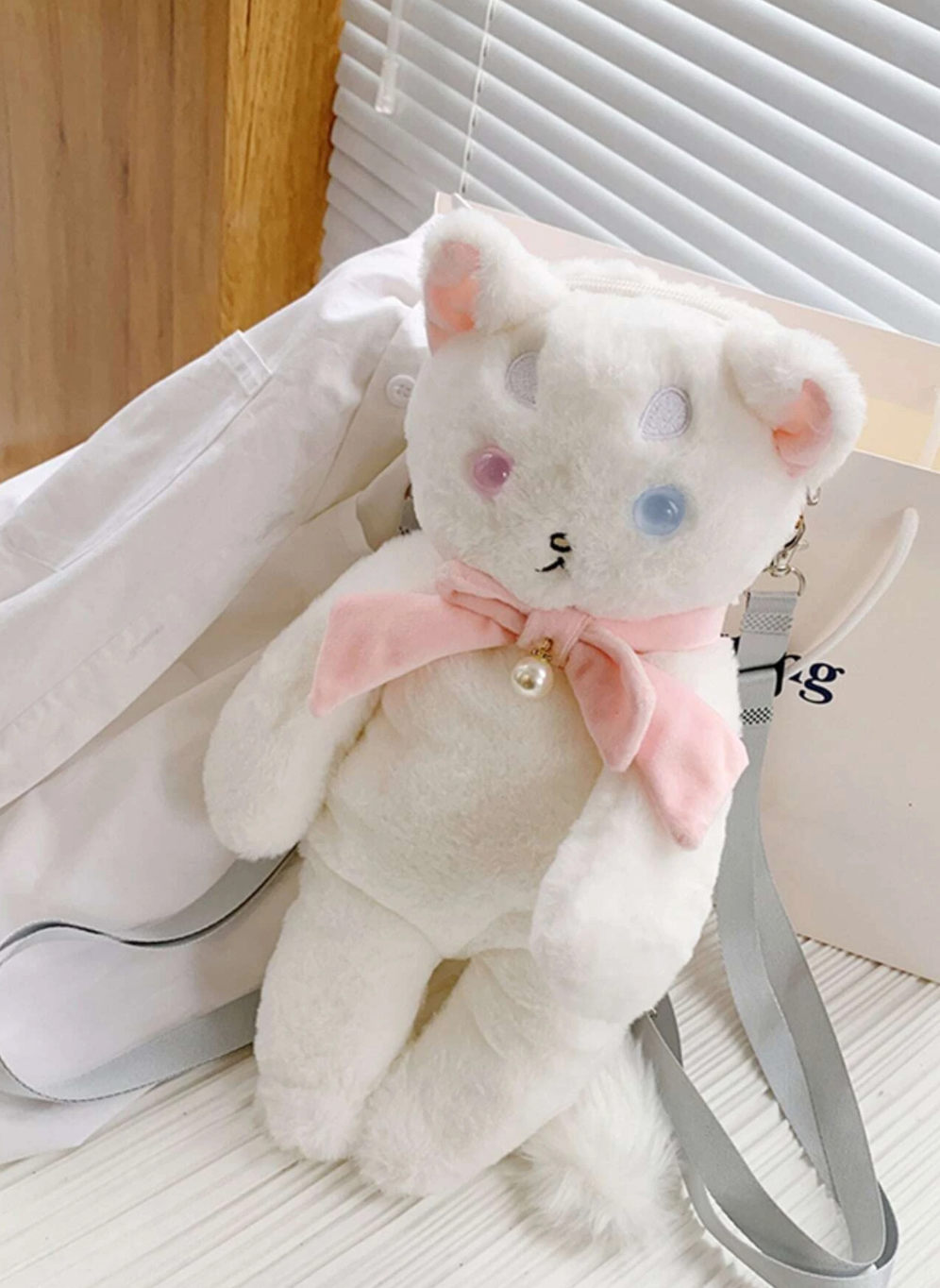 Mystical Kitty Backpack-White