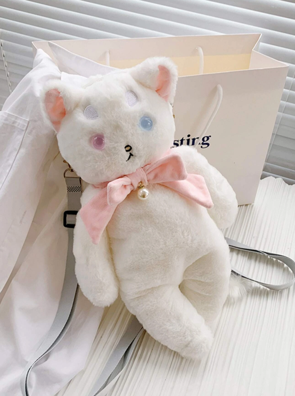 Mystical Kitty Backpack-White