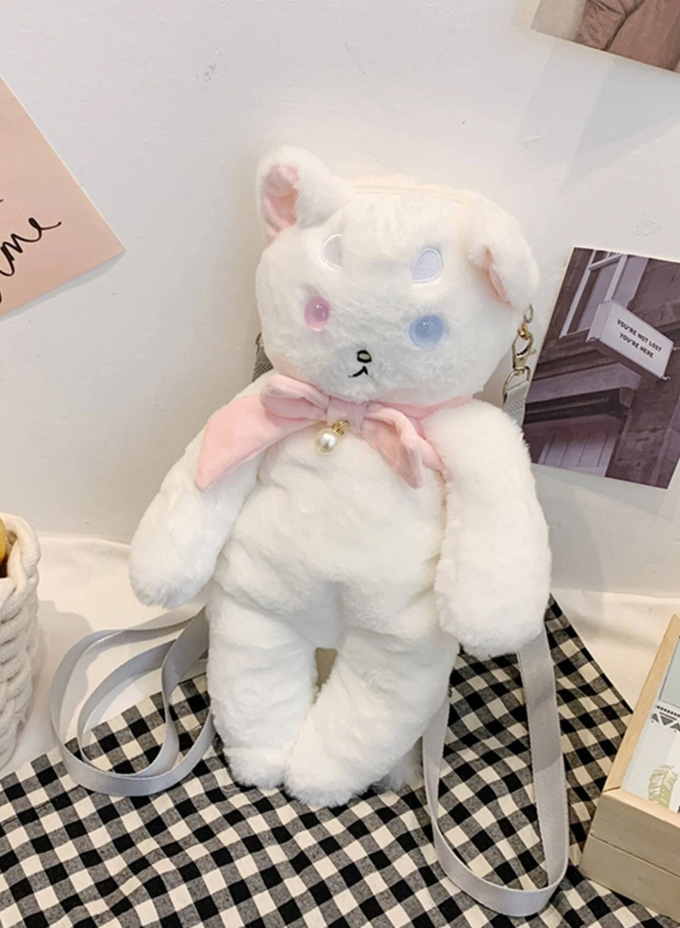 Mystical Kitty Backpack-White