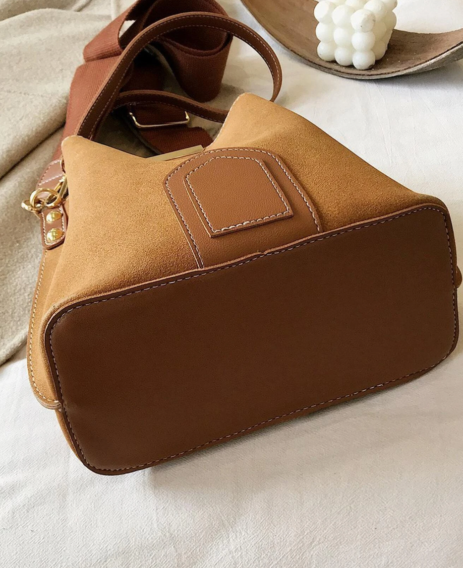 Suede Style Bucket Bag