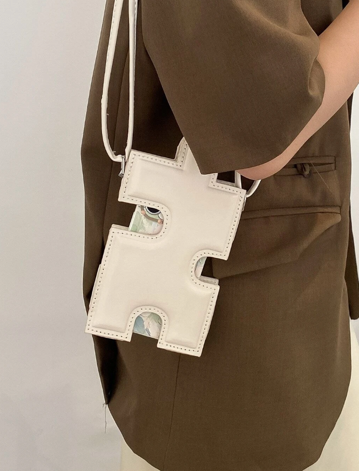 Missing Piece Phone Bag White