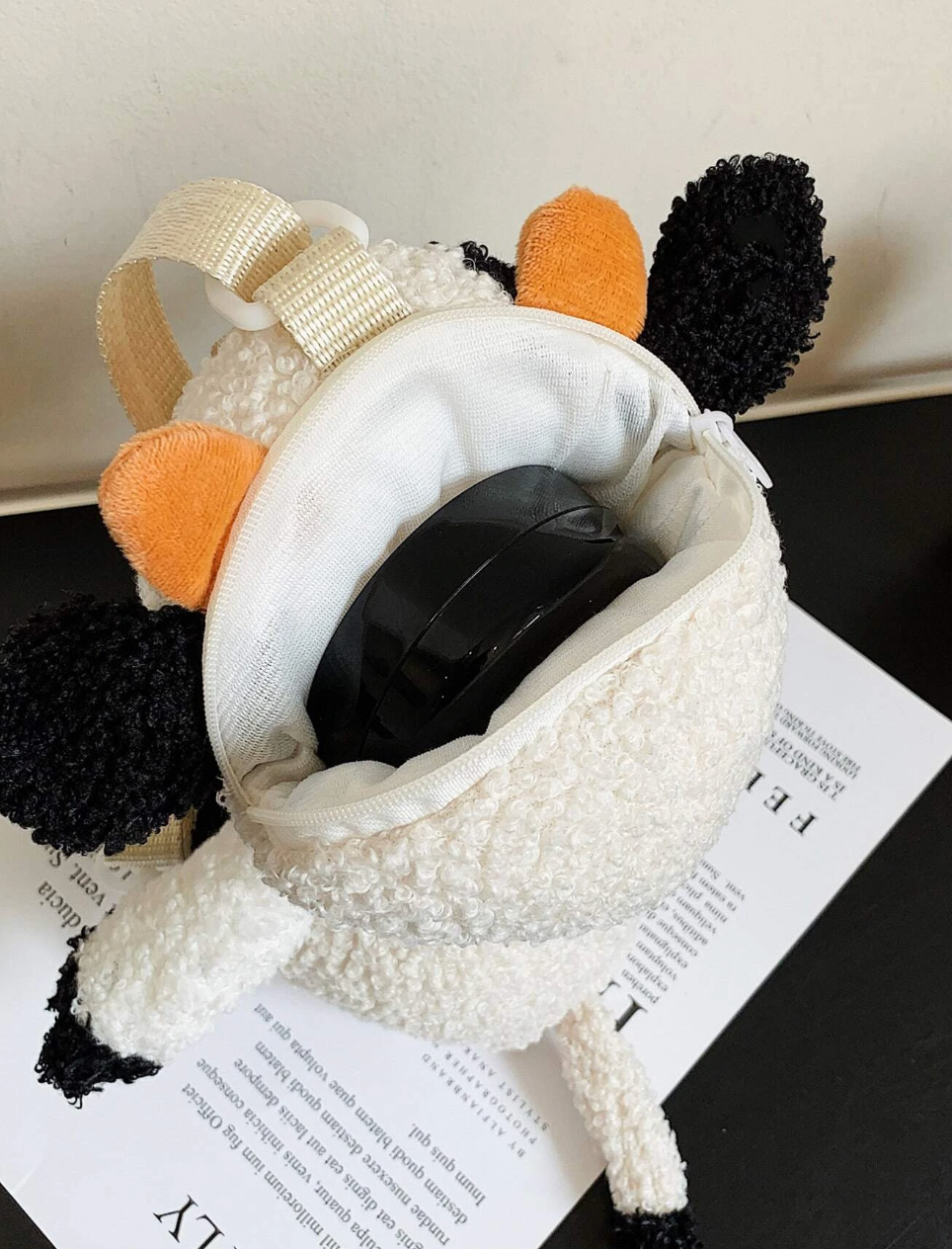 Cute Cow Plushy Crossbody