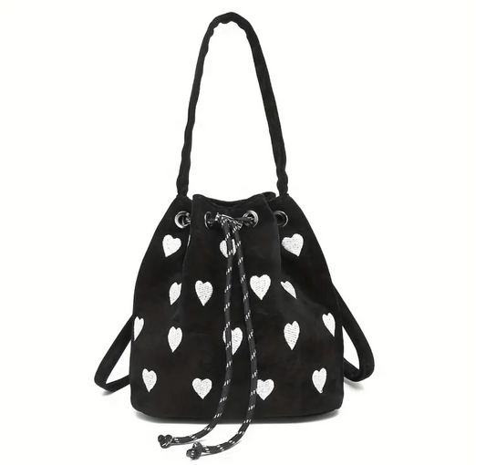 Heart Pattern Bucket Bag