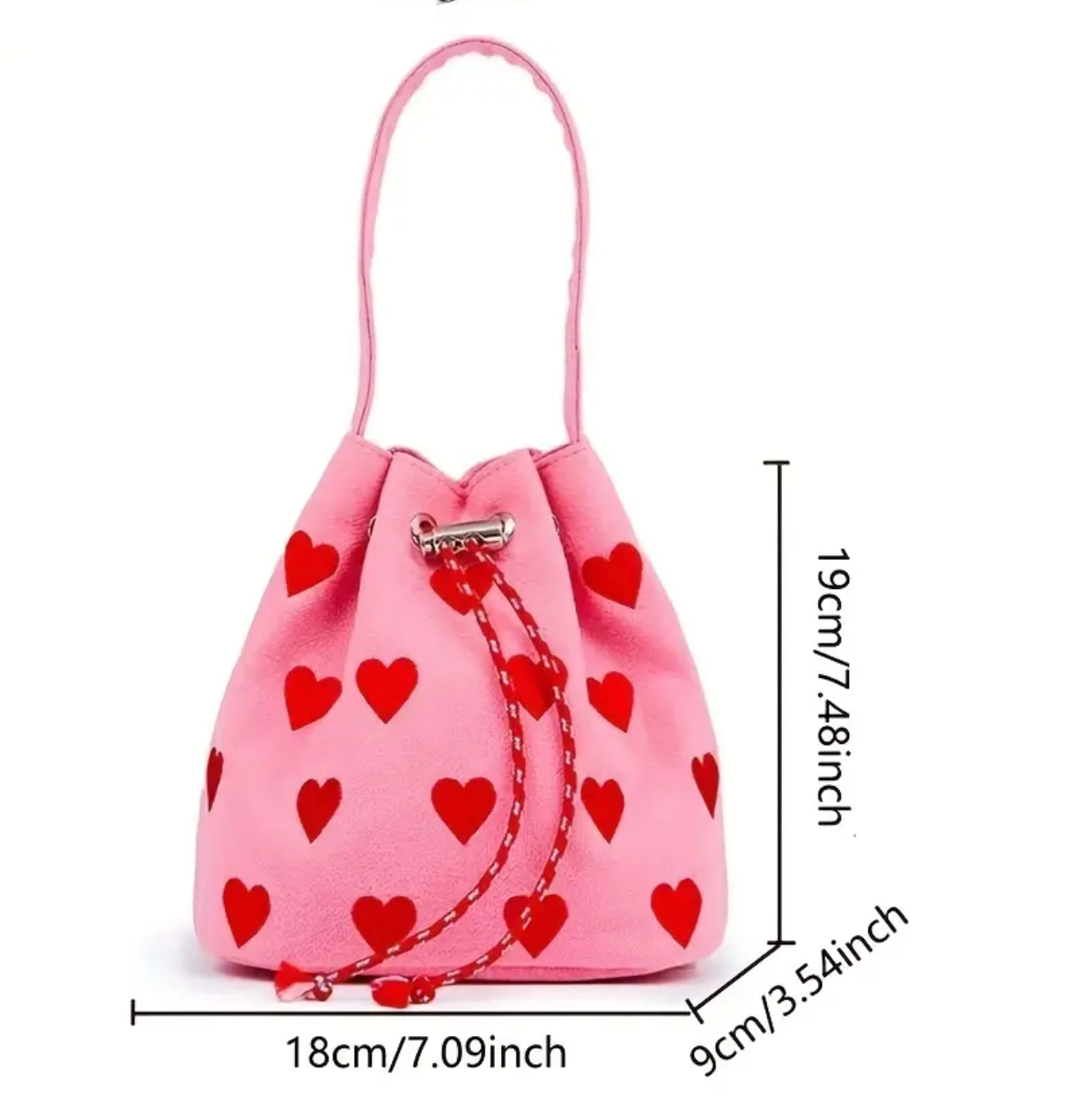 Heart Pattern Bucket Bag