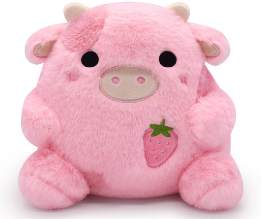 Strawberry Milk Cow Plushie