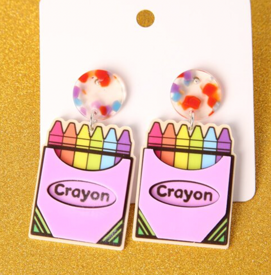 Box of Crayons Earrings