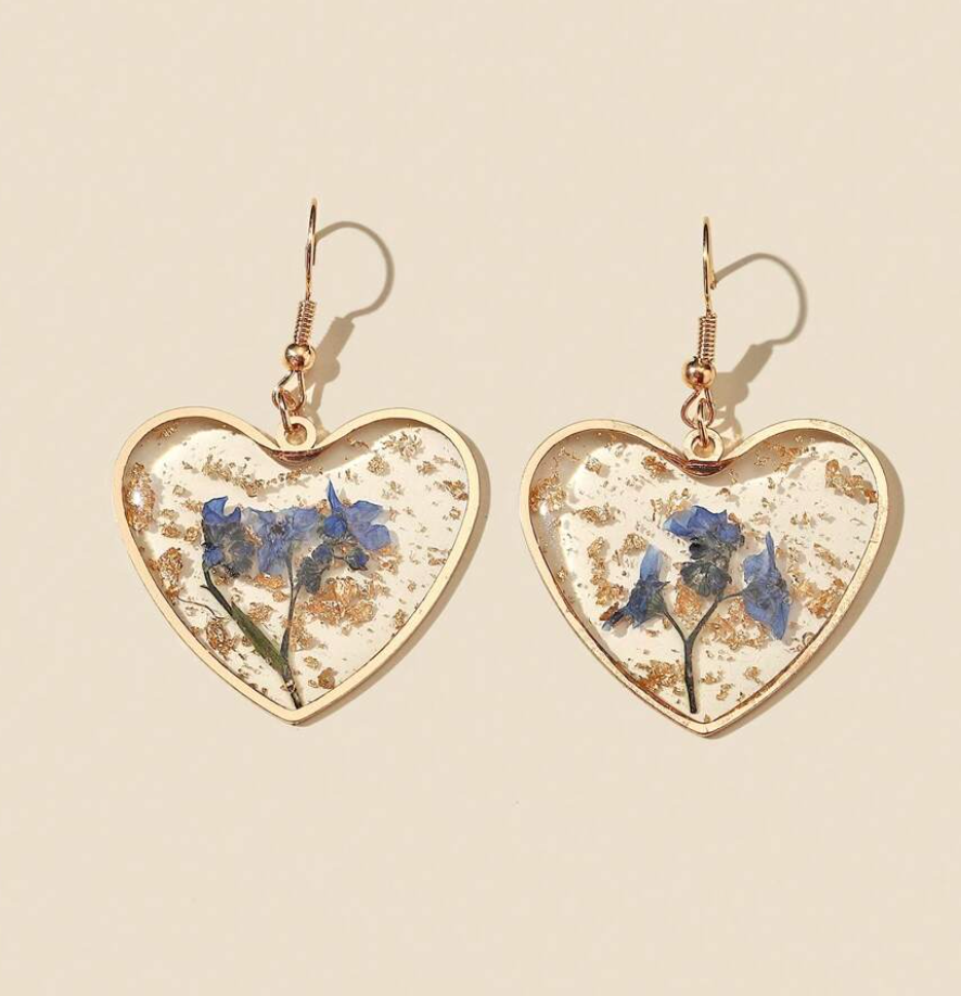 Floral Heart Earrings