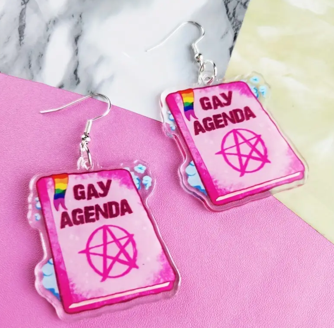 The Gay Agenda Earrings LOL